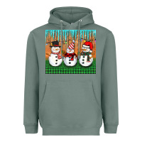 Sage christmas snovman Heavyweight Hoodie - BarkalooDesign