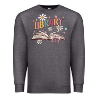Charcoal Heather library kid Premium Sweatshirt - MaliasSmallBusiness