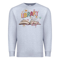 Heather Grey library kid Premium Sweatshirt - MaliasSmallBusiness