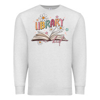 Oatmeal Heather library kid Premium Sweatshirt - MaliasSmallBusiness