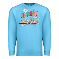 Ocean Blue library kid Premium Sweatshirt - MaliasSmallBusiness