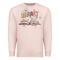 Pale Pink library kid Premium Sweatshirt - MaliasSmallBusiness