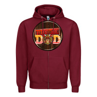 Burgundy firefighter coasters Zipper Hoodie - AdoDesignShop
