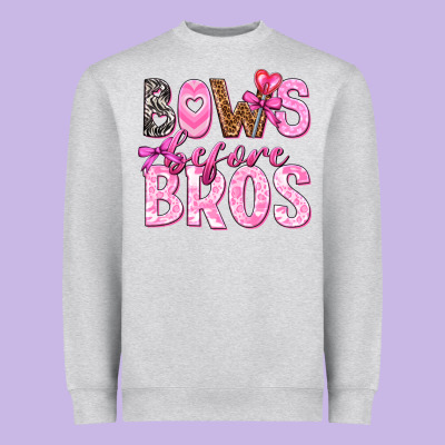 Bows Before Bros Heavyweight Sweatshirt Designed By Texasbilliewilder