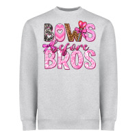 Heather Grey bows before bros Heavyweight Sweatshirt - texasbilliewilder