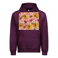 Mauve Wine bees and flowers Urban Hoodie - Artiststas
