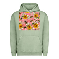Pigment Oil Green bees and flowers Urban Hoodie - Artiststas
