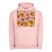 Pigment Salmon bees and flowers Urban Hoodie - Artiststas
