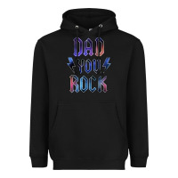 Black Dad You Rock Heavyweight Hoodie - LillyAllenDesigns