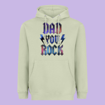 Dad You Rock Heavyweight Hoodie Designed By Lillyallendesigns