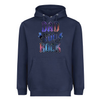 Navy Dad You Rock Heavyweight Hoodie - LillyAllenDesigns