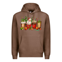Chestnut Christmas Santa coffee cups Premium Hoodie - MaliasSmallBusiness