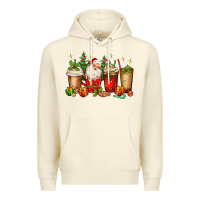 Sandshell Christmas Santa coffee cups Premium Hoodie - MaliasSmallBusiness