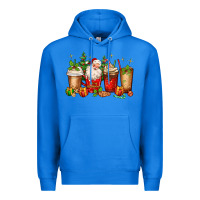 True Royal Christmas Santa coffee cups Premium Hoodie - MaliasSmallBusiness