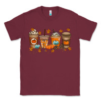 Burgundy Fall Coffee Drink Classic Tee - RacoonDesign