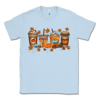 Dusty Blue Fall Coffee Drink Classic Tee - RacoonDesign