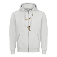 Dove Grey Astronaut Moon Swing Zipper Hoodie - Bettercallsaul