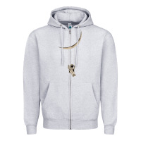 Heather Grey Astronaut Moon Swing Zipper Hoodie - Bettercallsaul