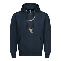 Navy Astronaut Moon Swing Zipper Hoodie - Bettercallsaul