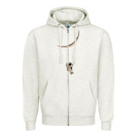 Oatmeal Heather Astronaut Moon Swing Zipper Hoodie - Bettercallsaul