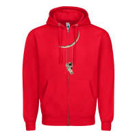 Red Astronaut Moon Swing Zipper Hoodie - Bettercallsaul