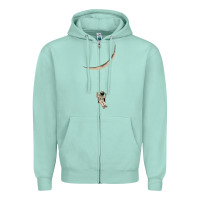 Seafoam Astronaut Moon Swing Zipper Hoodie - Bettercallsaul