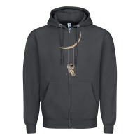 Smoke Astronaut Moon Swing Zipper Hoodie - Bettercallsaul