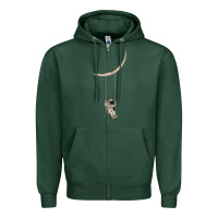 Sports Green Astronaut Moon Swing Zipper Hoodie - Bettercallsaul
