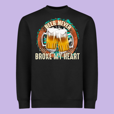 Beer Never Broke My Heart Heavyweight Sweatshirt Designed By Texasbilliewilder