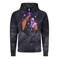 Cloud Black Purple Afro Girl Sneakers and Heels Vintage Hoodie - texasbilliewilder