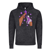 Vintage Arctic Purple Afro Girl Sneakers and Heels Vintage Hoodie - texasbilliewilder