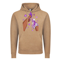 Vintage Coffee Purple Afro Girl Sneakers and Heels Vintage Hoodie - texasbilliewilder