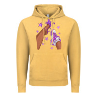 Vintage Mustard Purple Afro Girl Sneakers and Heels Vintage Hoodie - texasbilliewilder