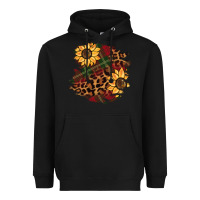 Black Christmas leopard sunflower Heavyweight Hoodie - BarkalooDesign