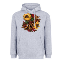 Christmas Leopard Sunflower Heavyweight Hoodie | Teevron