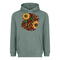 Sage Christmas leopard sunflower Heavyweight Hoodie - BarkalooDesign