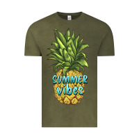 Vintage Olive summer vibes pineapple Vintage Tee - BarkalooDesign