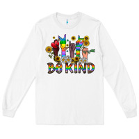 White be kind Long Sleeve Tee - CowhideDigitalArt