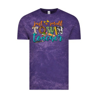 Cloud Purple just a small town teacher Vintage Tee - texasbilliewilder