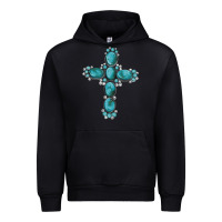 Black western Gemstone cross Urban Hoodie - Artiststas