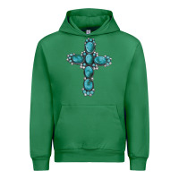 Emerald western Gemstone cross Urban Hoodie - Artiststas