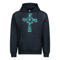 Navy western Gemstone cross Urban Hoodie - Artiststas