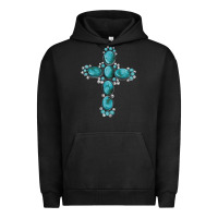 Pigment Black western Gemstone cross Urban Hoodie - Artiststas