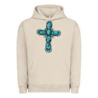 Pigment French Oak western Gemstone cross Urban Hoodie - Artiststas
