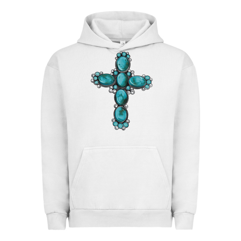Western Gemstone Cross Urban Hoodie by Artiststas | Teevron