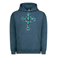 Pigment Midnight Navy western Gemstone cross Urban Hoodie - Artiststas