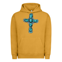 Pigment Peanut Butter western Gemstone cross Urban Hoodie - Artiststas