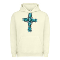 Pigment Pistachio western Gemstone cross Urban Hoodie - Artiststas