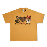 Peanut Butter peace love shiba inu Urban Heavy Tee - RanaPortraitStore