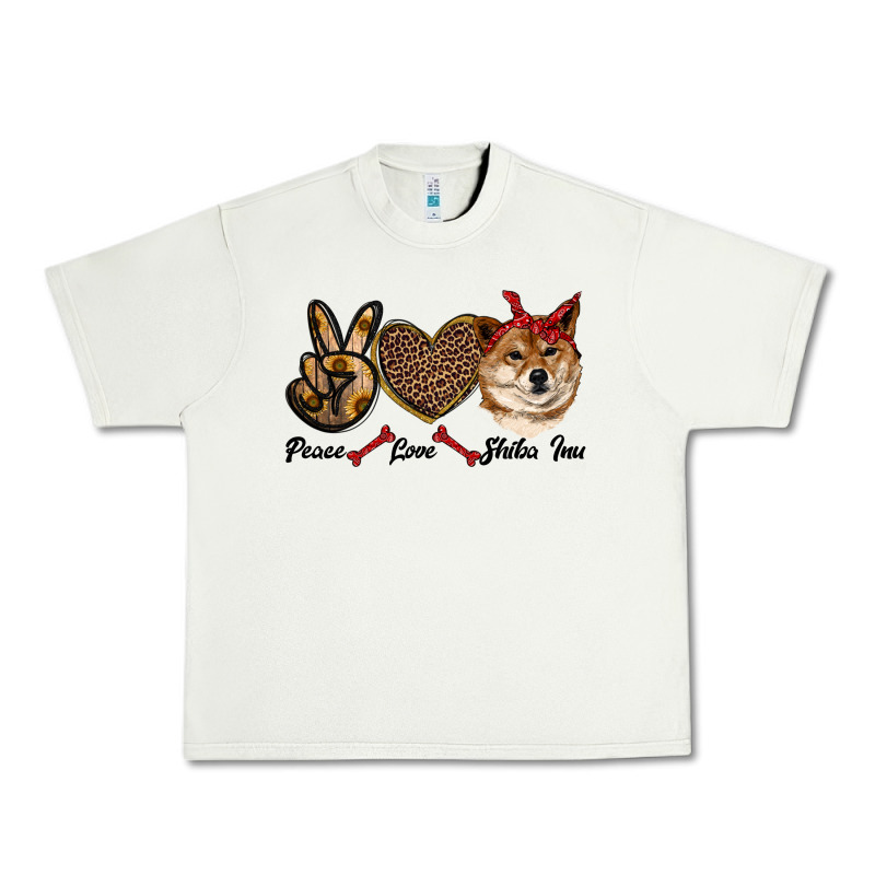 Peace Love Shiba Inu Urban Heavy Tee by RanaPortraitStore | Teevron